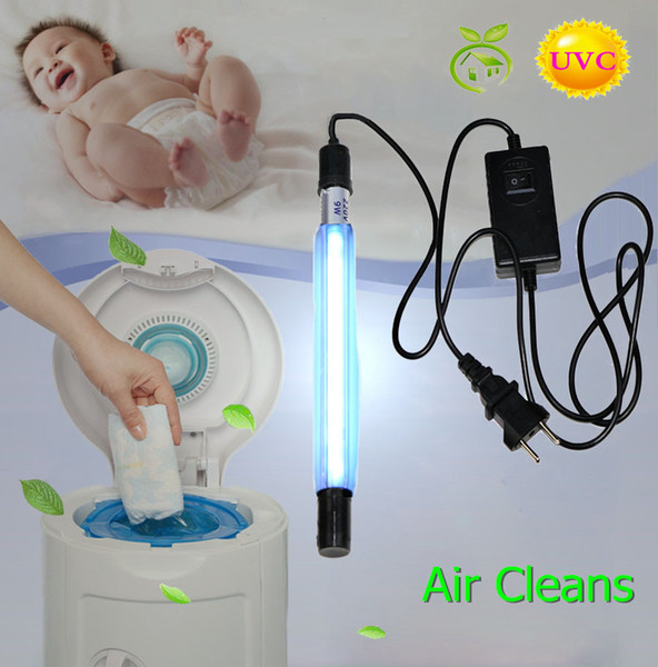 Air Cleans UVC Deodorization Germicidal Lamp Quartz Sterilization Bulb Disinfection Remove Odor Bad Smell for Diaper Trash Can 110Voltage