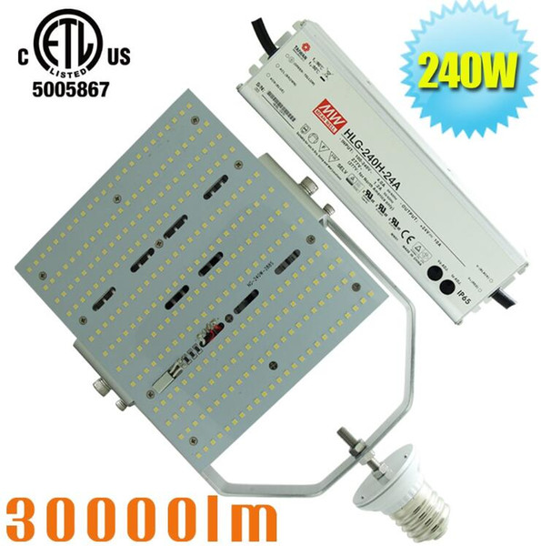 240W Led Shoebox Retrofit 1000 Watt Metal Halide E39 Mogul Base Area Security Light,5700K Daylight White,Use in Parking Lot,Tennis Court