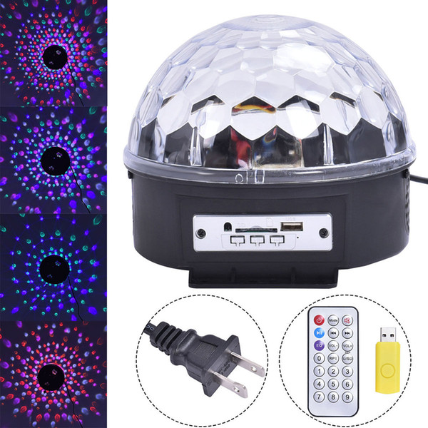 Hot Disco DJ Stage Lighting RGB Crystal Magic Ball MP3 USB Light DMX512 Digital LED Party light with remote