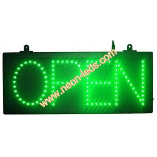 DC 12V LED Open Sign, injection molding ABS frame, size 16