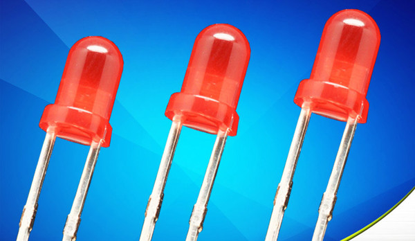 Hot sale 1000pcs 3mm Red LED light emitting diode F3 LED Red Colour short foot 17.5mm long foot 19mm