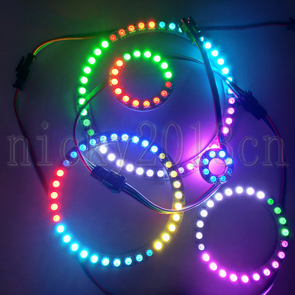 5V WS2812B IC LED Pixel Ring Panel Halo Module Light 5050 RGB Individua Addressable Circle Magic Color Chasing