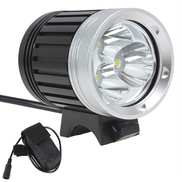 BRAND SecurityIng 3 x XM-L T6 LED 1800Lm LED Headlamp & Bicycle Light with 4400mAh Battery Pack LEF_S05