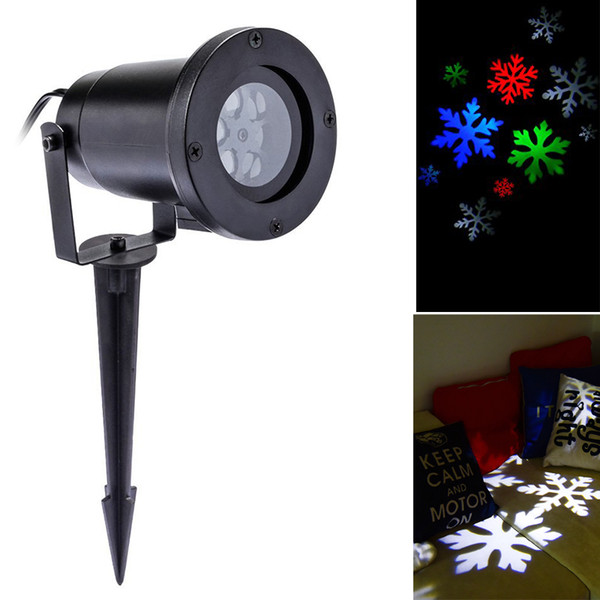 2PC Waterproof Snowflake Led Projector Lights Outdoor Laser Lights RGB Lawn Spotlight Flood light for Xmas Holiday Garden decoration