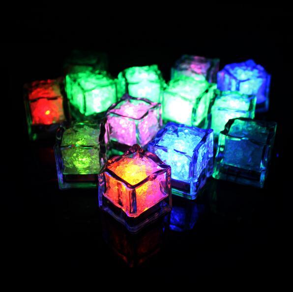 Color Changing LED Night Light ice cube Decorati Glowing Ice Cube,lighted Ice Led Wholesale For decoration mariage