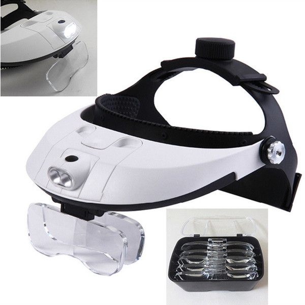 The new high-grade helmet headset magnifier with LED magnifier five kinds of magnification headlights