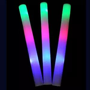 Llight Up Foam sticks, 3 Modes Colorful flashing LED Strobe Stick for Concerts, Parties and Events by Lifbeier, 10pcs