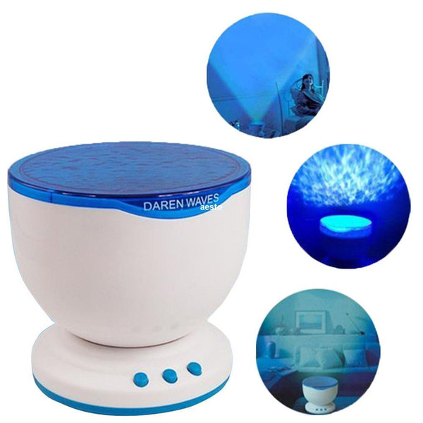 Ocean Sea Waves LED Night Light Projector Music Player Living Room Bedroom #B591