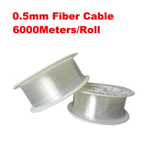 0.5mm diameter 6000m/roll PMMA fiber optic cable end glow for decoration lighting led fiber lights