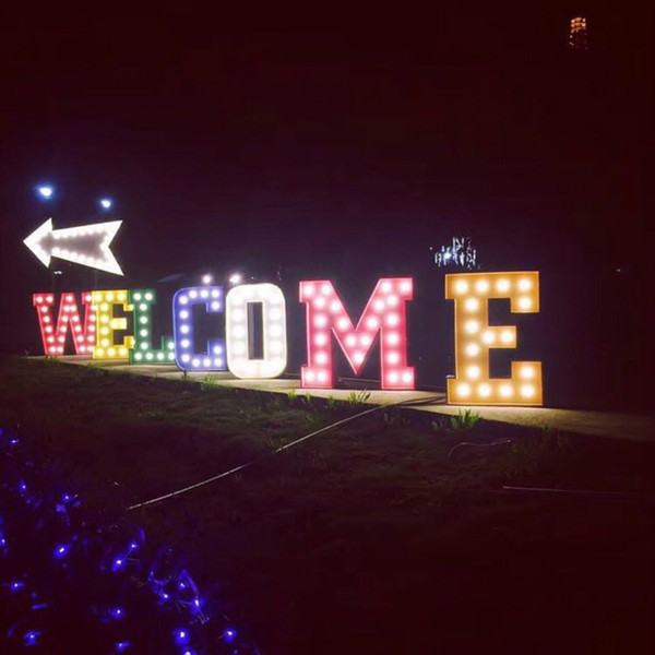 50cm Sign Letter Led Lights A-Z Customized Aphabet Coffee/Bar/Market/Shop 3D Plaque For Advertisement Wedding Festival Party Use