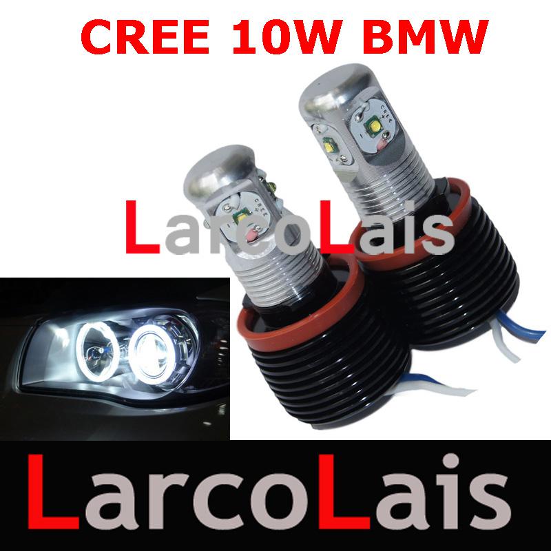 2pcs 20W White Cree LED Angle Eyes Light Lamp H8 Canbus E63 M6 M3 E90 E91 E61 E60 E87 E82 X5 X6