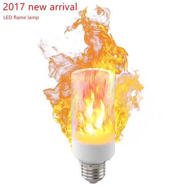 New E27 B22 LED flame lamp Flame Light Effect Fire Corn Bulb 220V 110V 2835SMD Flickering Emulation Night Lights 1900K New Year