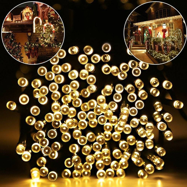 Solar string light 10M/20M Lights Garden Christmas Lights Holiday Outdoor Fairy Lights Waterproof rgb whtie blue Wedding holiday