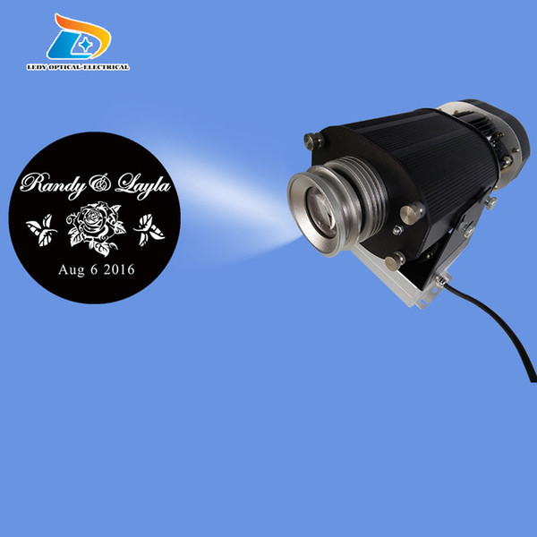 Indoor Wedding Festival Decoration 40W LED Gobo Projector Rustproof Aluminum Alloy Black Shell 4500lm LED Logo Image Projector with One Gobo