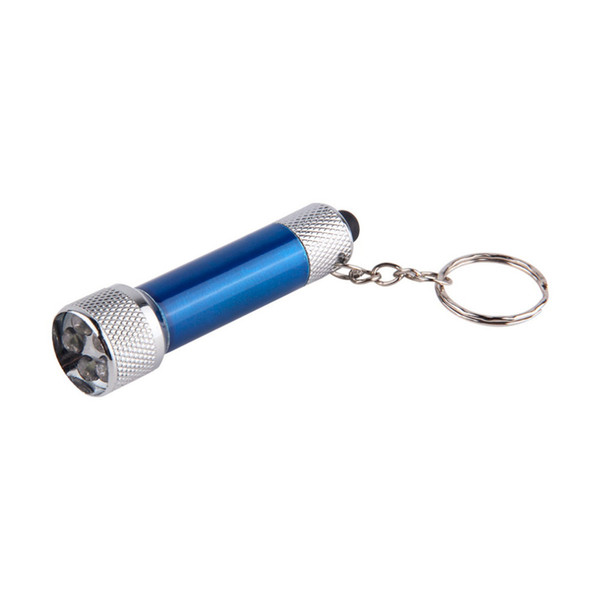 5 LED Mini Flashlight Light Torch Aluminum Keychain KeyRing Chain Top Quality