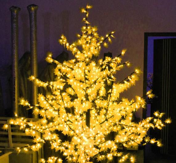 Free Shipping 1248pcs LED Bulb, 2.0m Height LED Christmas Tree, 220VAC/110VAC Free Shipping with Pink /Green/Yellow/Red Color Holiday light