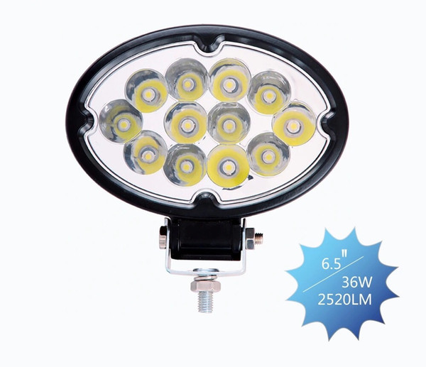 Wholesale 6.5'' oval led auto light system 36w led work light for truck 12LEDs offroad working lamp