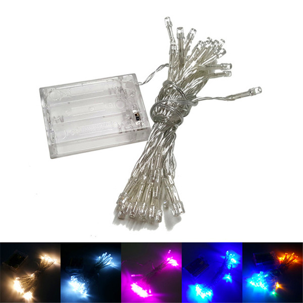 Led string Light battery powered 4M 40 Lights flash light Christmas party Fairy wedding lamps party decoration lighting 9 colours holiday