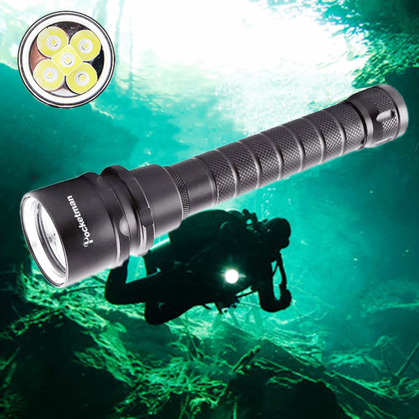 22000lums Diving Torch 5*T6 Scuba Dive Torch UnderWater 220m Depth Waterproof Led s Lantern light