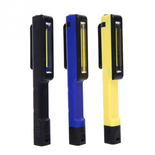 Wholesale-Portable Outdoor Torch Mini 1.5W COB LED 160LM  Inspection Light Lamp Pen Shape Pocket Clip Work Hand Lamps