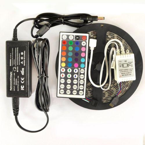 5M 5050 SMD RGB Led Strip Light Waterproof non-waterproof 300 LEDs/Roll with Controller with 12V 5A Power Supply Adapter LED Light