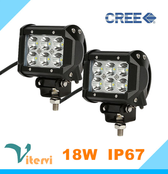 High quality CREE LED Work Light 18W 12V 24V LED Car light Truck 4x4 SUV spot Flood light IP65 waterproof car lighting