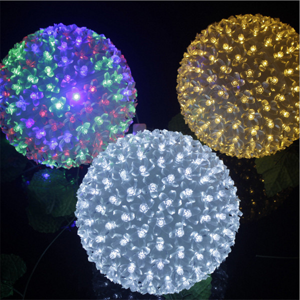 Holiday Lighting 1pcs 10cm Garland Garden Romantic Wedding Flower Ball Light Colorful 220V Waterproof Led Christmas Light