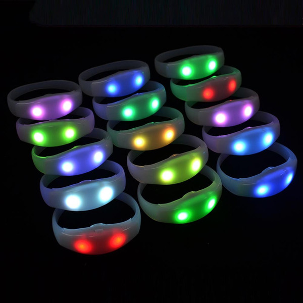 Custom Remote Control LED Flashing Bracelet, Silicone LED Light Wristband