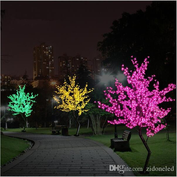 New Luz De LED Cherry Blossom Tree Light Luminaria 1.5M 1.8M LED Tree Lamp Landscape Outdoor Lighting for Christmas Wedding Deco