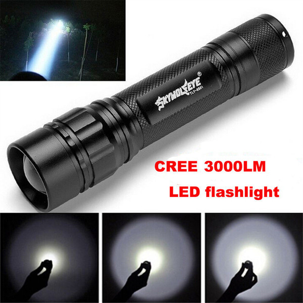 3 Modes CREE XML T6 LED 18650 Flashlight Torch Lamp Powerful Bright neon signs