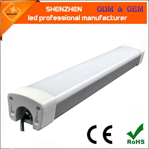 2016 0.6m New Surface Mounted LED Batten Double row Tubes Lights 2FT Fixture Purificati LED tri-proof Light Tube 20W 30W AC 110-240V