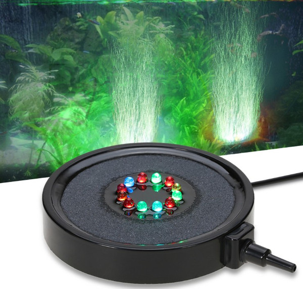 IP68 Submersible Underwater Light 12 Leds Aquarium Bubble Curtain Pattern RGB Fish Tank Lamp with 1.5m Pipe Tube for Air Pump LLFA