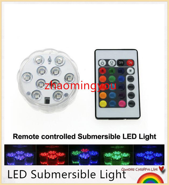 LED Submersible Light Color Changeable Coaster Waterproof Cup Mat with 24 Key IR Remote Controller.