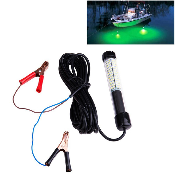 8W Fishing Attracting Equipment LED Green Underwater Squid Fishing Light Lure Submersible Boat Light Night Fishing Tackle