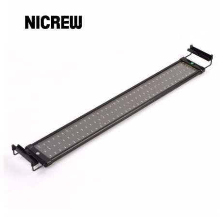 Nicrew 72-94cm Aquarium LED Lighting Fish Tank Light Lamp with Extendable Brackets 90 White and 18 Blue LEDs Fits for Aquarium