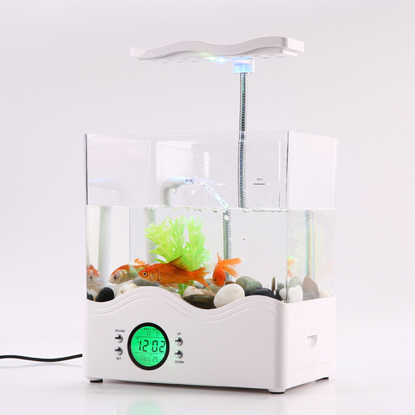 Mini fish tank lamp USB Mini Aquarium Mini Aquarium eco fish tank desktop creative