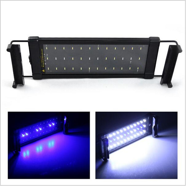 6W LED Aquarium Lid Light 100-240V SMD Blue And White 2 Mode Decorative Lamp For Fish Plant Lighting With EU UK US Plug