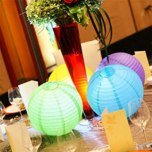 Spring Festival The Mid-Autumn Festival Paper Lanterns DIY Wedding Decoration Led Lantern Ads Round 8 Inch Paper Lantern Festival Supplies L