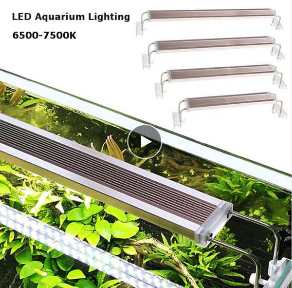 220v ADE Series Slim Aquarium LED Lighting 12-24W LED Overhead Fish Tank Water Plant Grow Lighting 6500-7500K