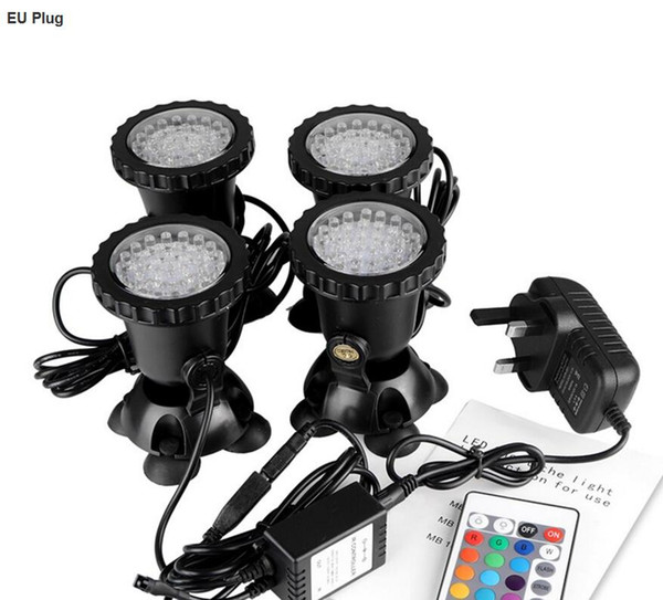 36 LED fish tank Swimming Pool Light Underwater Waterproof IP68 Landscape Lamp RGB AC/DC,With remote control