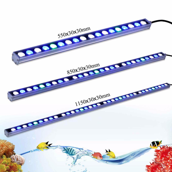 Hot 54w/81w/108w Waterproof LED aquarium light strip white blue UV for reef coral fish tank lighting IP65 aquarium bar lamp