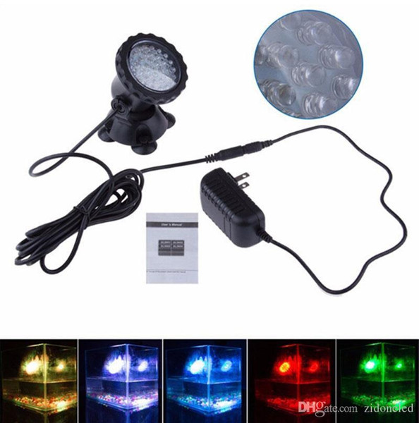 RGB led aquarium lights Underwater Waterproof IP68 fountain pool Lamp Aquarium Fish tank Light for Swimming Pool Pond Light AC110-245V