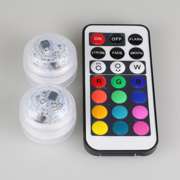 Mini waterproof LED remote control diving lights birthday party bar wedding festival RGB color change waterproof electronic candle light