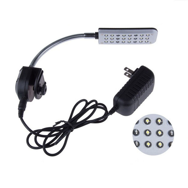 12V 24leds LED Aquarium Light 2-Mode Clip Fish Tank Lamp White& Blue Water Plant Tropical Fish Grow Light with Plug