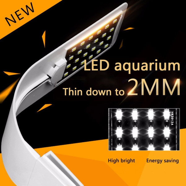 Super Slim LED Aquarium Light Lighting plants Grow Light 10W Aquatic Plant Lighting Waterproof Clip-on Lamp For Fish Tank EU220V