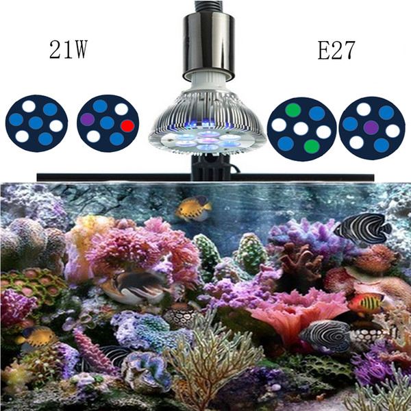 21W LED Coral Reef Lights PAR38/30 LED Aquarium Light E27 LED Refugium Lamp Bulb