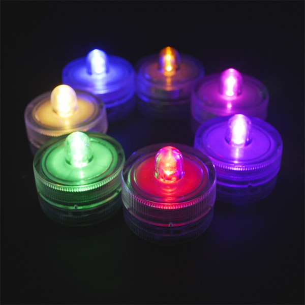 LED Christmas Decoration Diving Candle Lights Festival 2032 Battery Party Wedding Tuna Decorative Waterproof IP68 Colorful