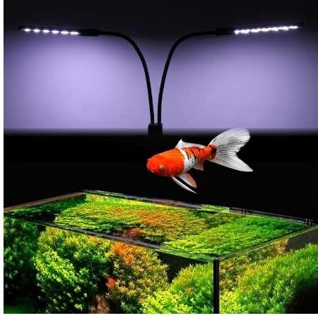 EU Plug Fish Tank Lamps Clip-on Lamp Aquarium Plant Lights High Brightness Energy Saving Aquatic Plant Lighting 15W LED beads