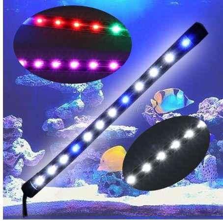 Submersible Waterproof Aquarium Fish Tank 6W LED Light Bar Lamp Strip EU Plug Fish Aquatic Pet Lightings Push switch