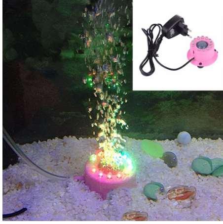 Hot Sale Aquarium Fish Tank LED Light Submersible Waterproof Colorful Air Bubble Lamp Aquarium Decorations Air Bubbles Stone